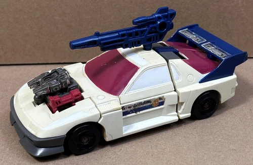 GETAWAY G1 1988 TRANSFORMERS TF POWERMASTERS Car 100% COMPLETE ACTION FIGURE Rev