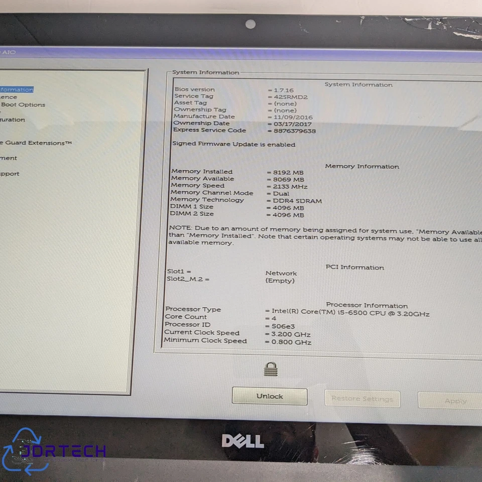 Dell Optiplex 7440 AIO 23.8" Customizable AIO DDR4 Intel 6th 7th Gen No Stand - Image 2 of 4
