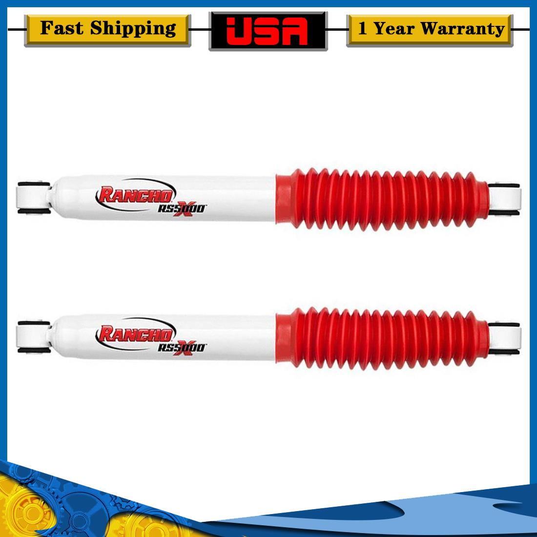 Rancho Rear Shocks Absorbers Kit Set 2 PCS for Silverado/Sierra 1500 4WD 4