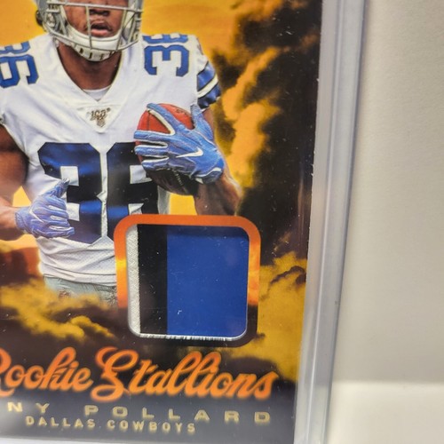 2019 Panini Playoff Tony Pollard Rookie Stallions Patch RC RS-36 Cowboys 29/50 - Bild 2 von 7