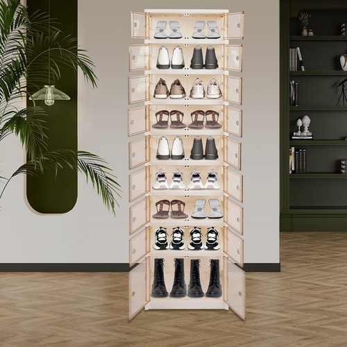 Folding Shoe Organizer Storage Shoe Box Cabinet Portable Shoe Rack for Entryway