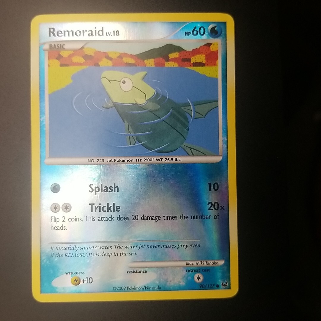 REMORAID 90/127 - REVERSE Holo COMMON - PLATINUM 2009 NINTENDO Pokemon Card - NM