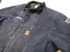 4XLT Carhartt 66" USED Detriot style Blue canvas Artic weight,  v.rare from USA!