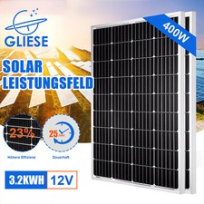 Gliese 400W Monokristallines Solarpanel für Wohnmobil Batterie Haus Boot Haus