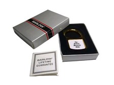 Vintage The Dallas Morning News Barlow Twist Lock Key Chain Holder Gold New