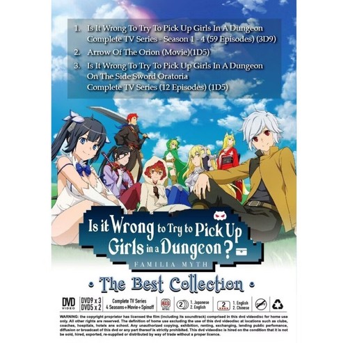 DVD Is It Wrong To Try To Pick Up Girls In A Dungeon Season 1-4 + Movie + 12 Eps - Picture 3 of 3