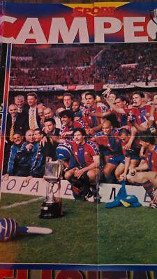 Vintage FC Barcelona Barça Liga Campeones 1997 1998 Figo Luis Enrique