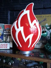 Standard Oil Flame Globe (Custom Made) Heavy Duty "TUFF-TORCH" Milk Glass Style