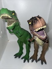 Tyrannosaurus Soft Rubber Brown And Green T-Rex 2011 Toys R Us Dinosaur Set