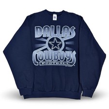 Vintage 90s NFL Dallas Cowboys Logo 7 Blue Sweatshirt Mens XL Football USA