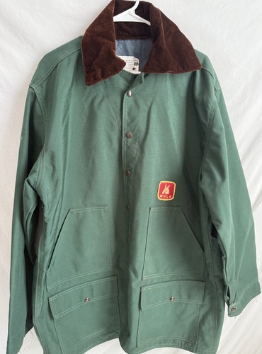 Vintage Mule Hunting Clothes Men's Fully Lined Canvas Jacket Size XL Green USA - Picture 3 of 8