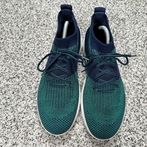 Zapato Deportivo Fitflop Hombre Uberknit Sin Cordones Alto Azul Marino/Verde Periquito Talla 10 - Imagen 6 de 11