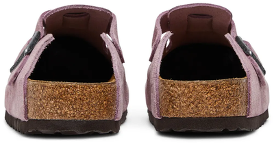 Birkenstock × Stussy Boston Clog Dusty Pink Suede Leather Shoes