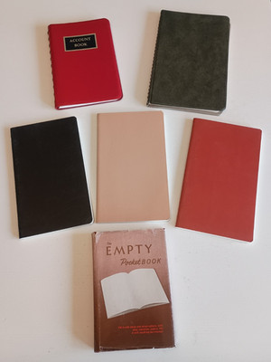 Lot of 6 Vintage & More Recent Notebooks & Account Books