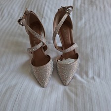 Carvela Kross Jewel Blush Suedette Wedding Shoes Size 37, UK4 Great Condition 
