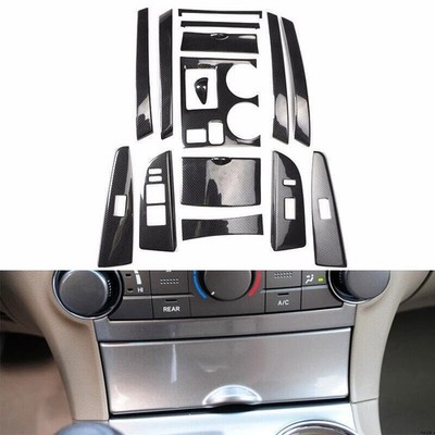 For Toyota Highlander 2009-2014 ABS Carbon Fiber Interior Center Console Sticker
