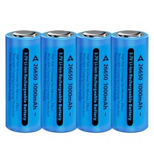 26650 Battery Flat Top Li-ion 3.7V Rechargeable Batteries for LED Flashlight Toy