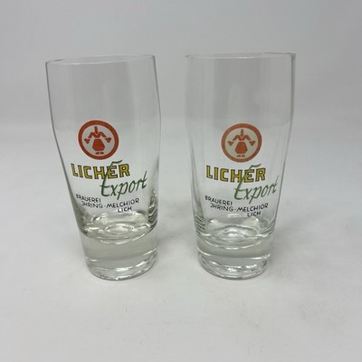 Licher Export Vintage Swirl Style Beer Glass .20L             5 3/4'' Tall
