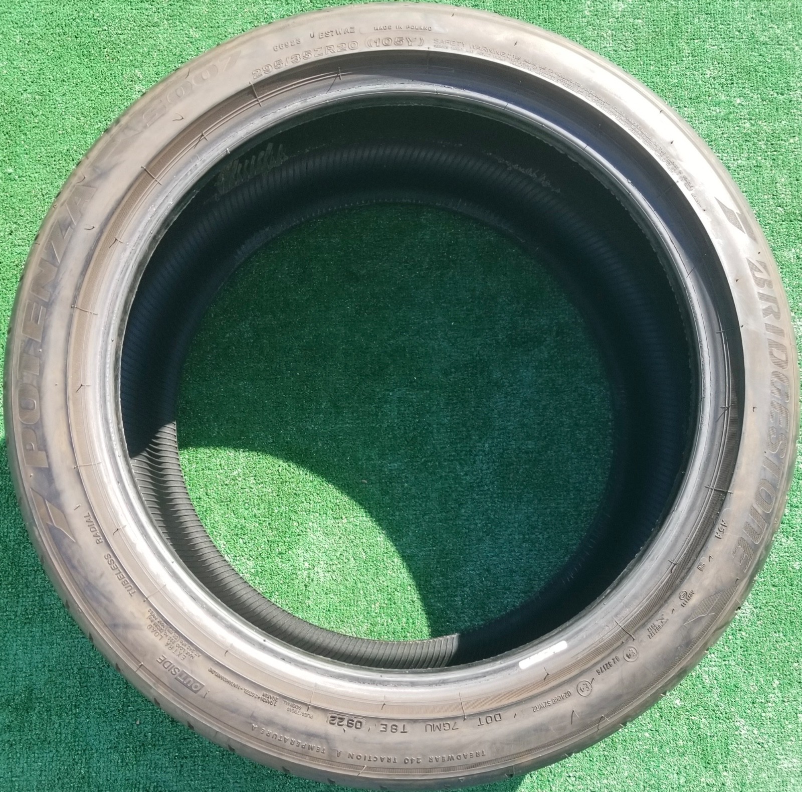 295/35R20 Bridgestone Potenza S007 Tire 295/35ZR20 295/35ZR-20 A5A Aston Martin