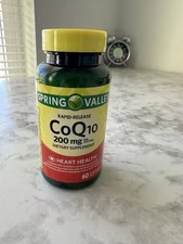 Spring Valley CoQ10 Rapid Release Softgels Heart Supplement 60 Count, 200mg Each