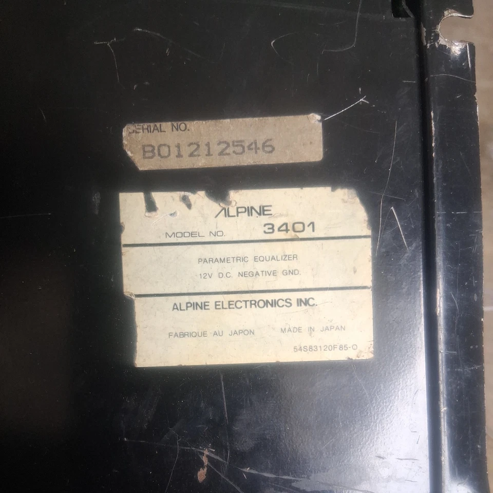 Ecualizador Paramétrico Vintage Old School Alpine 7 Bandas 3401 Totalmente Probado/Funcionando Foto 3 de 4