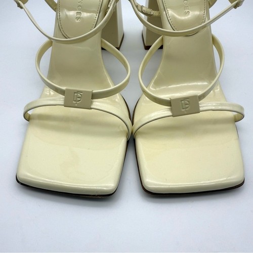 Dear Frances Cleo Sandal Block Heel Cream Pale Butter Yellow IT EU 37 US 7 - Picture 3 of 16