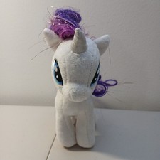 My Little Pony Rarity 2015 White Unicorn Stuffed Plush Animal Toy Doll 7"