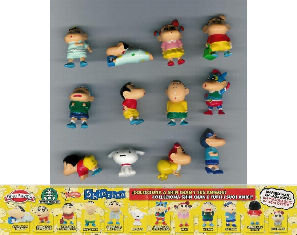 RAR Set 12 Figuren SHIN CHAN Original Dolci Preziosi Trading Figures