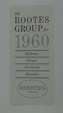The Rootes Group For 1960 Price List Hillman Singer Sunbeam Humber #737-5