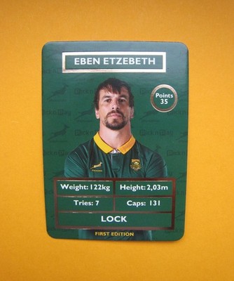 SPRINGBOK RUGBY CARDS 2025   UNITED EDITION SOUTH AFRICA Sticker Etzebeth