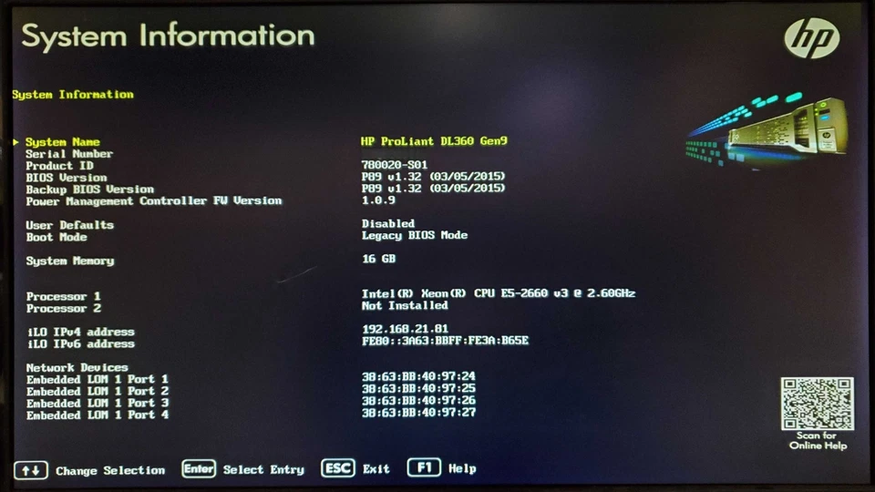 HP ProLiant DL360 Gen9 1x Xeon E5-2660 V3 16GB DDR4 P440ar - No HDD - Image 3 of 4