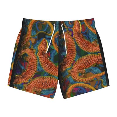 Lizard Salad Pattern Mens Hawaiin Shorts Swim Surf Beach Wear