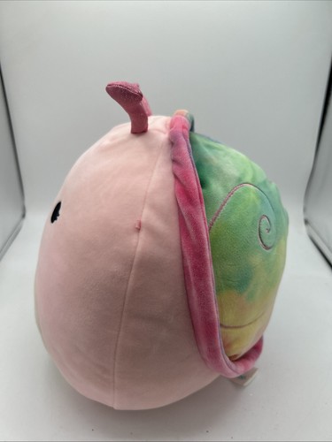 Squishmallow Silvina Schnecke Plüsch Regenbogen Batik Schale 10 Zoll Kellytoy Stofftier - Bild 3 von 5