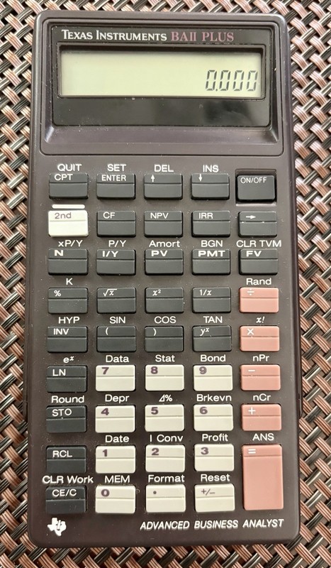 Professional Financial Calculator Brown