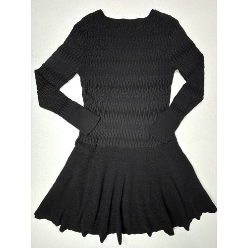 Abito svasato Victoria's Secret scintillante in maglia aderente manica lunga grande elasticizzato BLK USATO IN OTTIME CONDIZIONI - Foto 2 di 11