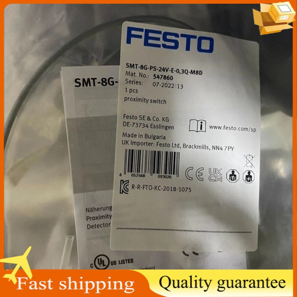 1PC Brand New FESTO 547860 SMT-8G-PS-24V-E-0,3Q-M8D Proximity Sensor Spot Stock