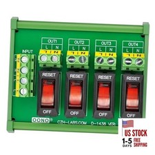 Rocker Switch Thermal Circuit Breaker Overload Protector 4 Channel Power