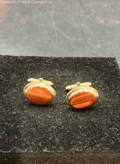 12K Yellow Gold Plated Cufflinks 7.92g