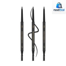 3Pcs Black Eyebrow Pencil, Eye Brow Pencil with Spoolie Brush, Longwearing f...