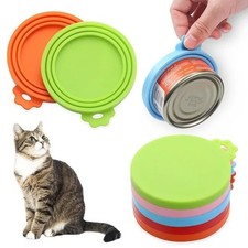 Silicone Pet Can Lid Reusable Dog Cat Food Cover Airtight Storage Cap