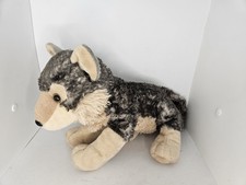 Wild Republic Cuddlekins Wolf Plush 12 Stuffed Animal Used Condition Gray Grey