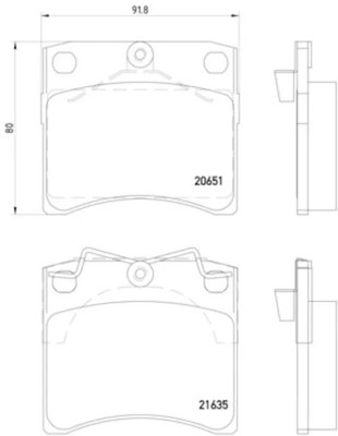 Genuine Hella Pagid Disc Brake Pad Set 355018381