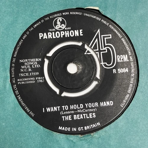 The Beatles – I Want To Hold Your Hand - Parlophone 7" Vinyl 1963 UK - R 5084