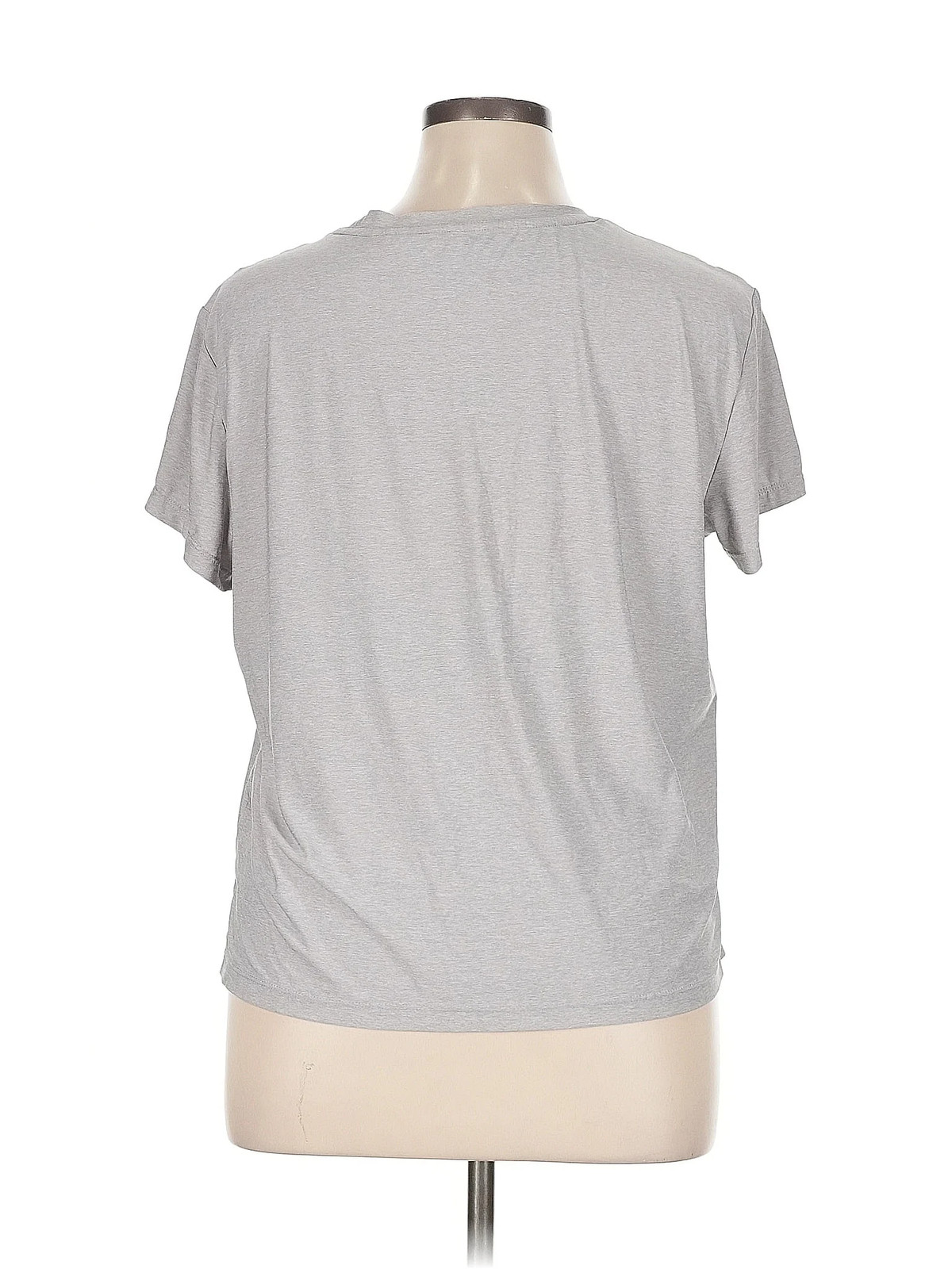 Reebok Women Gray Short Sleeve T-Shirt XL thumbnail 2