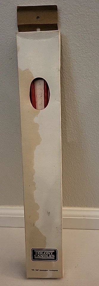 12 - Velas Colonia Vintage Hayword California Tapers Rojo 15" Hechas a Mano EE. UU. NOS Foto 2 de 4