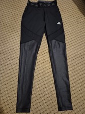 Girls Leggings Size S BLACK ADIDAS