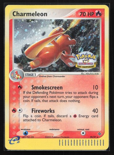 Pokemon Charmeleon 99/97 EX Dragon State Championships Promo Holofoil DAMAGED
