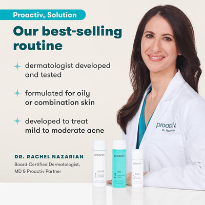 3 Step Acne Treatment - Benzoyl Peroxide Face Wash, Repairing Acne Spot Treat...