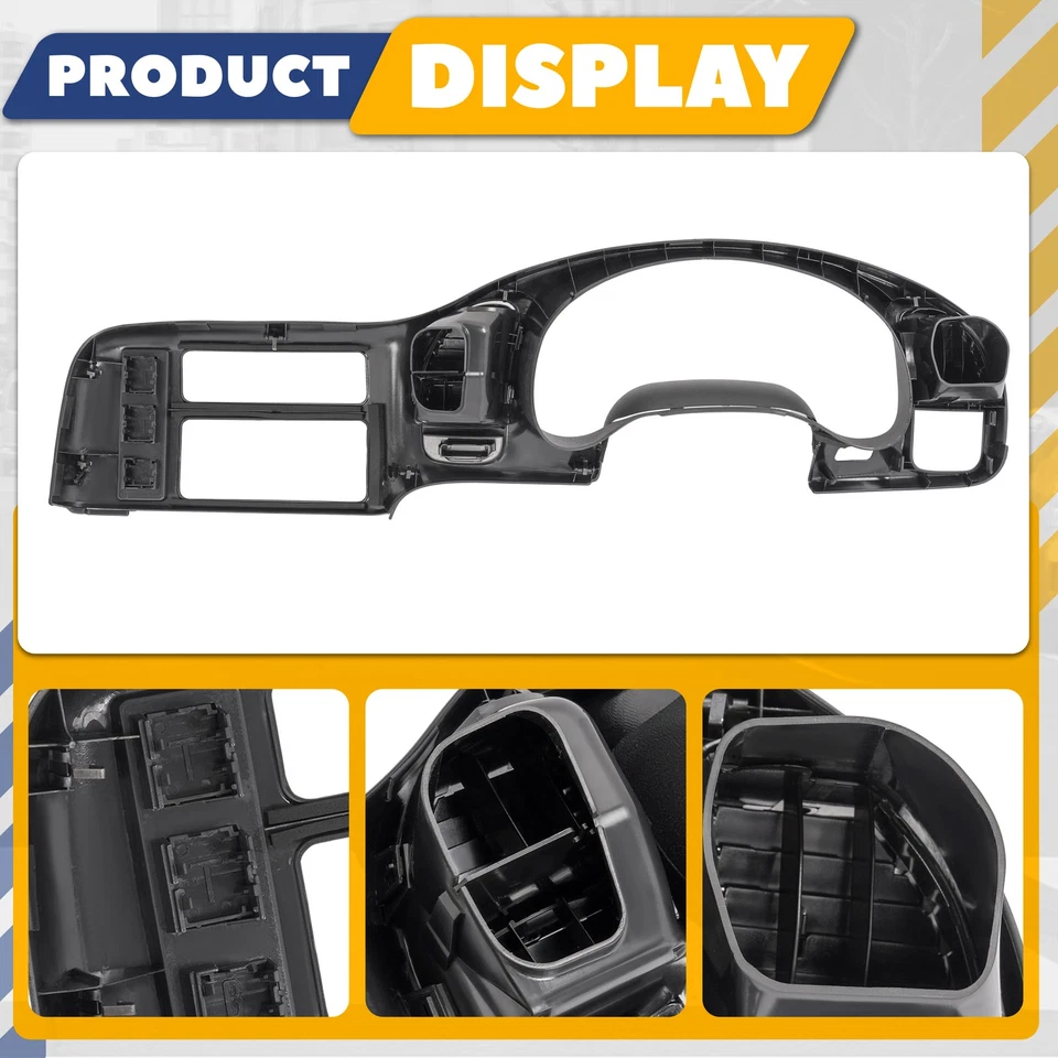 Bisel de radio de tablero gris calibre para Chevrolet Astro/GMC Safari 1996-2005 Foto 4 de 4