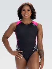 GK Elite Gymnastics Leotard "Pink Rival" Black Pink Size CXS
